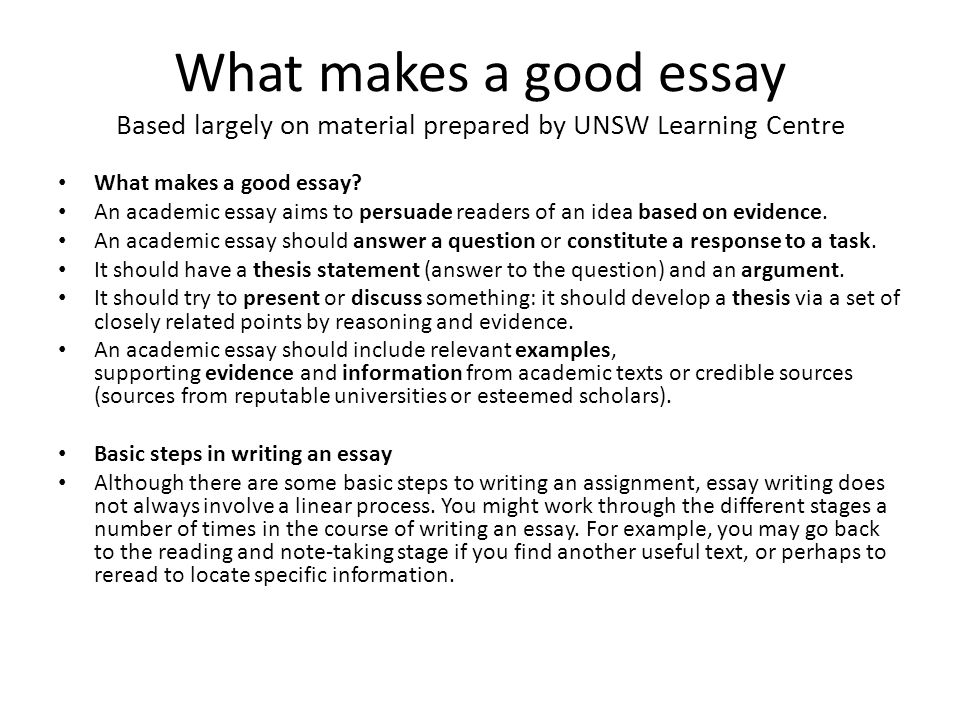 ELISE | Informing your studies tutorial: The academic writing process